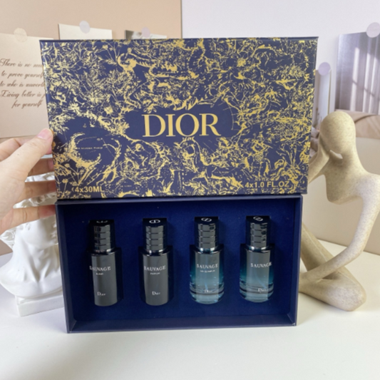 Dior Sauvage 30ML*4 Golden Luxury Fragrance Set